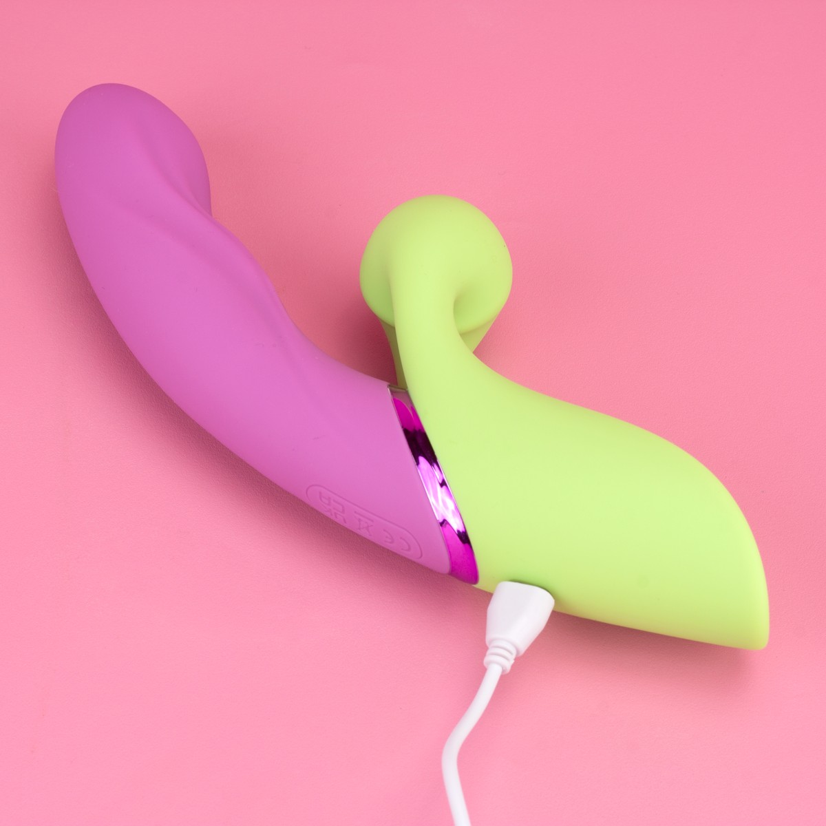 Vibrador Rabbit em Silicone Cirúrgico com Função Tapping em 10 Modos e 10 Tipos de Vibração - Intt Toys Vibra Collors Macetando - 7