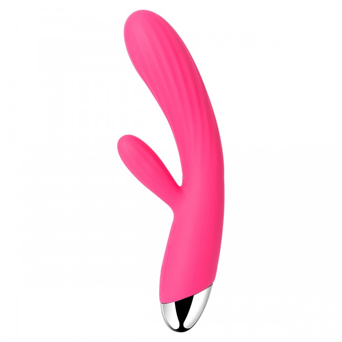 Vibrador Recarregável com Estimulador Clitoriano, 8 Modos de Vibração, 5 Intensidades e Função Aquecimento - Svakom Angel - 2