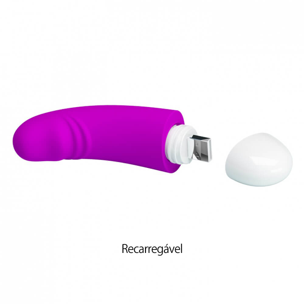 Vibrador Estimulador de Ponto G com 30 Modos de Vibração, Ponta em Formato de Glande e Recarregável - Pretty Love Luther | 12,5 x 3,9 cm - 5