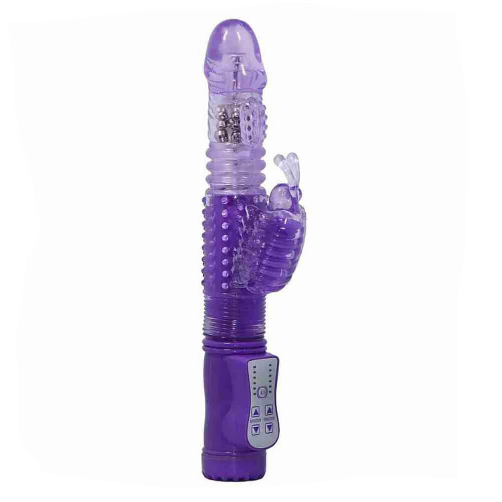 Vibrador Rotativo com Movimento Vai e Vem, 36 Modos de Vibração no Estimulador Clitoriano e Texturas - Jack Rabbit | 11 x 3,4 cm | Disponível em 2 Cores - 1