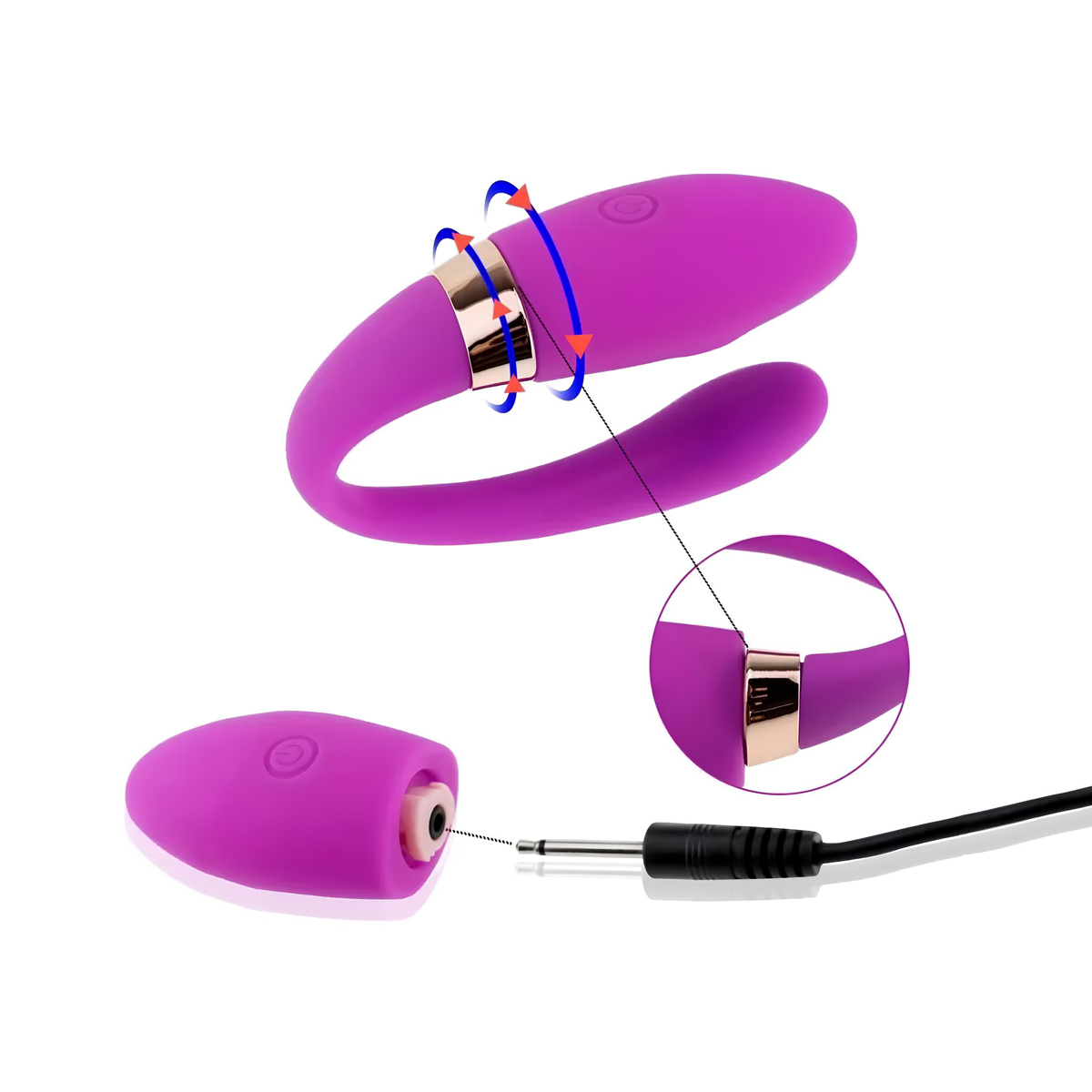 Vibrador em Silicone para Casal com Controle Remoto e 10 Modos de Vibração - Swan Vibrating Egg | 18 x 1,8 cm | Disponível em 3 Cores - 6