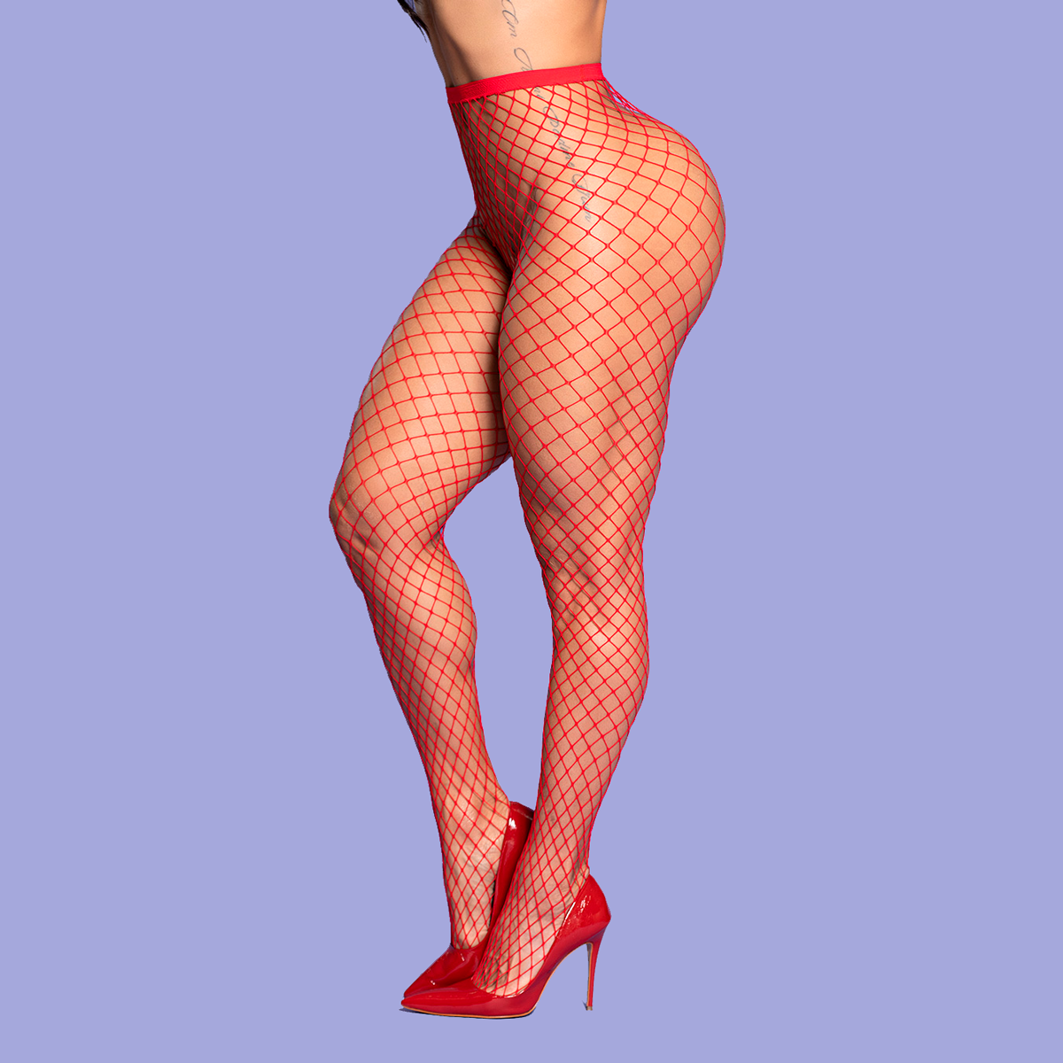 Meia Calça Arrastão com Trama Média - Yaffa Lingerie | Tamanho Único | Disponível em 3 Cores - 6