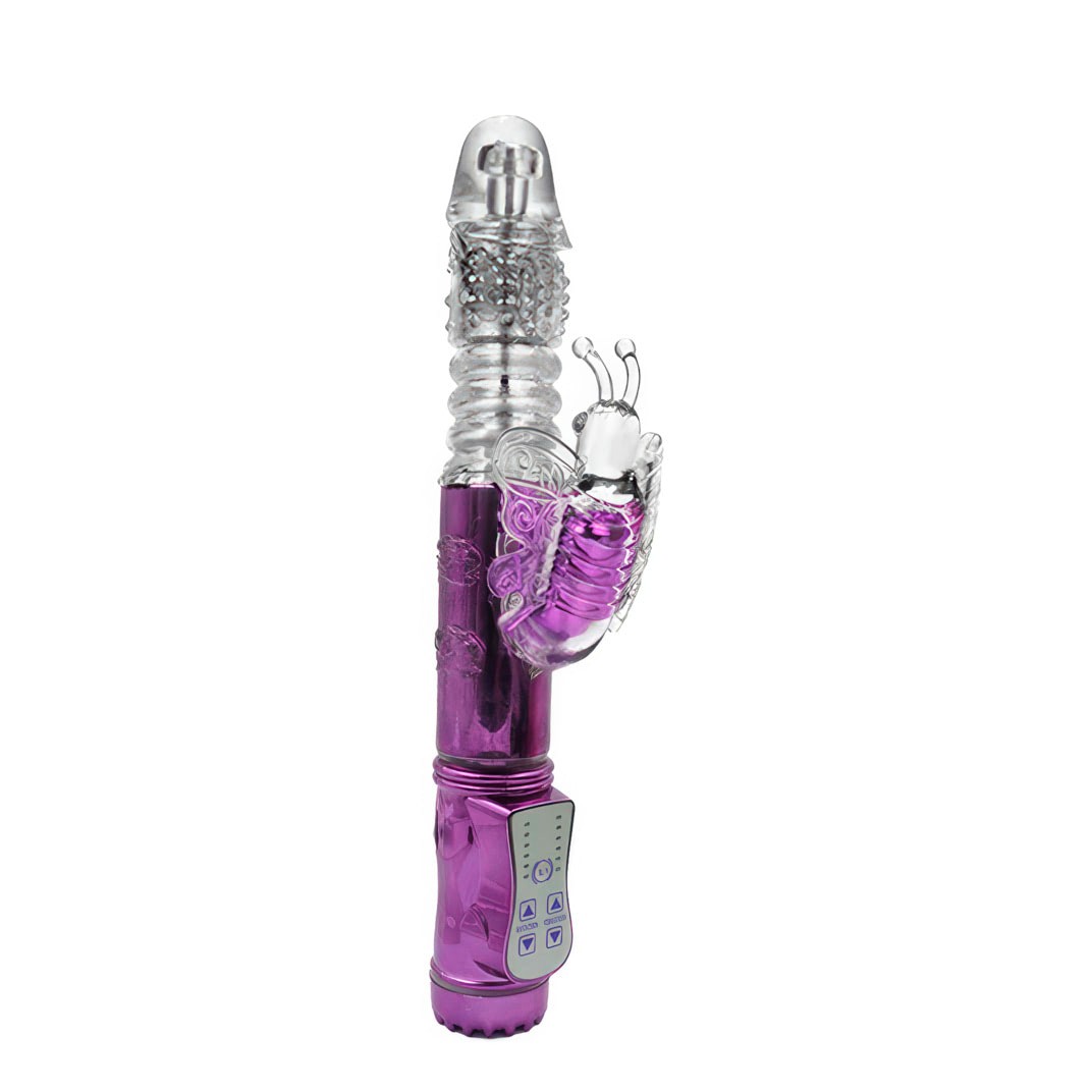 Vibrador Rotativo com Estimulador de Clítoris em Formato de Borboleta, 36 Modos de Vibração e 6 Velocidades - YouVibe | 11,8 x 3,4 cm | Disponível em 3 Cores - 5